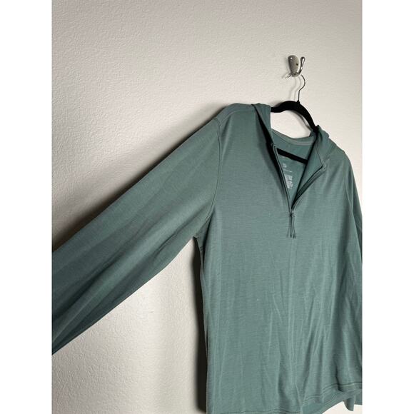 Men's Green All In Motion Men's Half-Zip Wool Pullover Athleisure Warm Large - Picture 8 of 9
